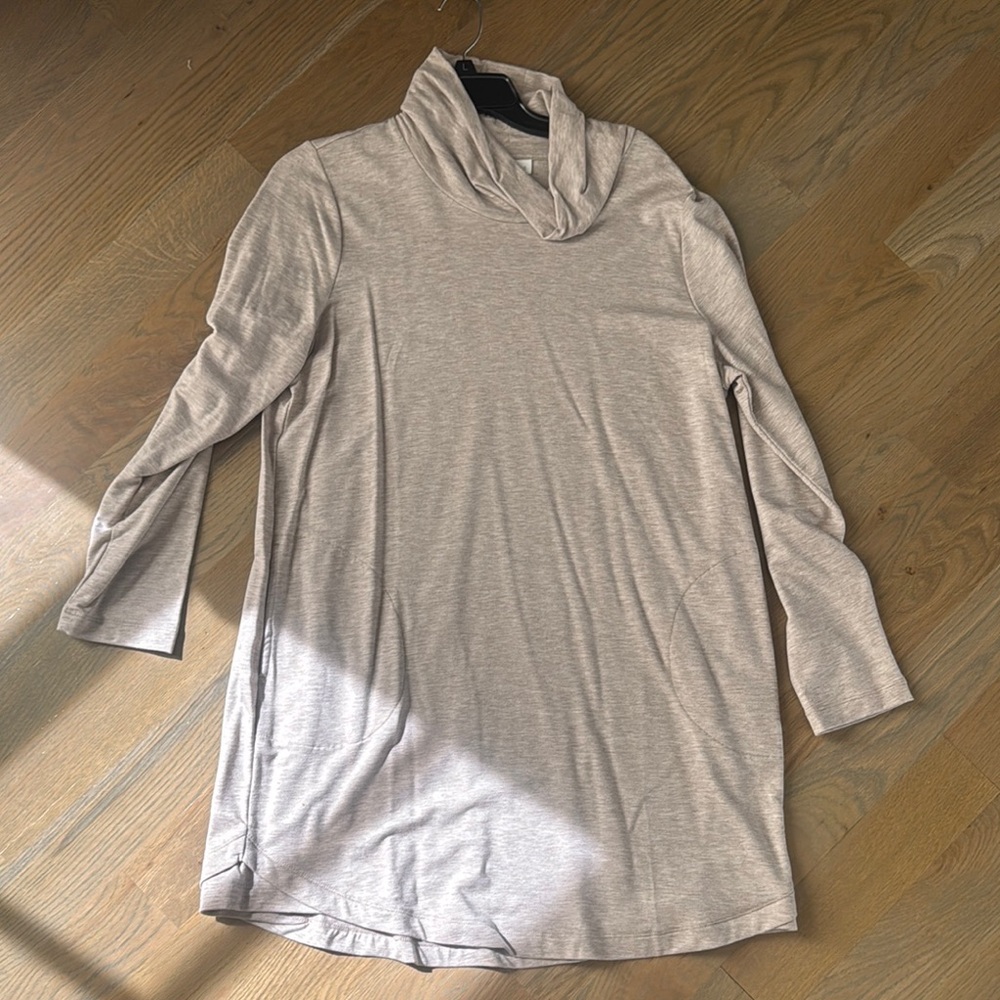 J. Jill Beige Long Sleeve Cowl Neck Top